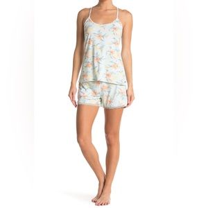 Tahari Floral Lace Camisole & Shorts 2-Piece Pajama
